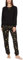 Merry Style Damen Lang Zweiteiliger Schlafanzug aus Baumwolle Pyjama Set Winter MS10-168 (Schwarz Gelbe Sterne, M)