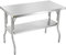 VEVOR Arbeitstisch Küche, 1220x610x850mm Arbeitstisch Gastro 2-lagiger Zubereitungstisch Edelstahl Gastro Tisch, Essenszubereitung Gewerbe Küchentisch Lebensmittel Küchentisch Edelstahltisch