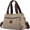 DORRISO Bolsos Mujer Grande Bolsos de Mujer Universitarias Bolsa de Hombro Viaje Tela Bandolera Elegante Grande Capacidad Bolsa Cruzados Casual Compras Caqui