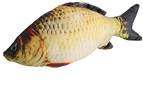 Atyhao Weiche und Gemütliche Dekorative Kissenbezug Kreative 3D Karpfen Fisch Form Simulation Kissen Dekokissen Kinder Spielzeug Sofa(60CM)