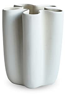 Cooee Design Tulipa Vase 20cm Linnen, Keramik, Tulpenvase, Leinenfarbe, W: 12, L: 12, H: 20 cm, HI-059-01-LN