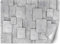 Feeby Fototapete XXL Textur Beton Abstraktion 400x280 cm Grau Vliestapete Moderne Design Wandtapete Küche Flur Wohnzimmer Büro Badezimmer Kinderzimmer Quadrate Geometrie
