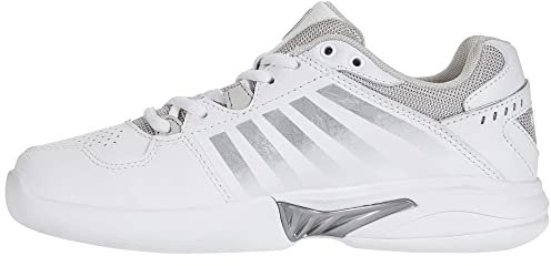 K-Swiss Damen Receiver V Sport Shoe, Weiß/Blau/Silber, 37.5 EU