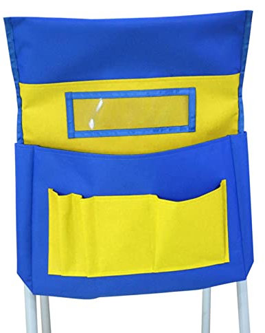 Blue Fish Aufbewahrungstasche über dem Stuhl - Stuhltaschen für Klassenzimmer - Stuhltasche Rückseite des Stuhl-Organizers Sitzlehnentaschen Aufbewahrung für Schule und Klassenzimmer