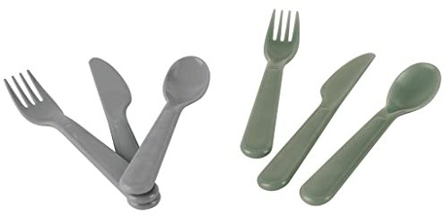Dantoy - Tiny Biobased Cutlery Set - Mocca & Dark (6251)