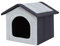 Hundehaus Hundehütte für mittelgroße Hunde - Katzenhaus, Katzenhöhle - mit herausnehmbarem Dach - Tierhaus für Katzen und Hunde für Drinnen - Taubegrau mit Graphit - 60 x 55 x 60 cm [R4 / XL]