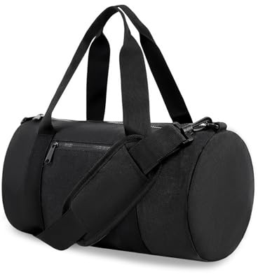 KDWAVE Kleine Sporttasche für Damen und Herren, Fitness, Sporttasche, Workout, verstellbarer abnehmbarer Schultergurt, leicht, Handgepäck, Reisetasche, Schwarz, 15  / Mini / 12L, modisch