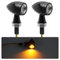 evermotor Universal 12V 2 Stück E24 Mini Motorrad LED Blinker Bullet Zinklegierung im Feinguss IP67 Wasserdicht E geprüft