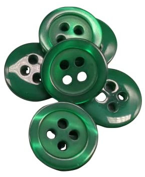 50 Perlmuttknöpfe - 5 Größen und 11 Farben zur Auswahl - Hergestellt und versandt aus Spanien (Dunkelgrün, 12 mm)