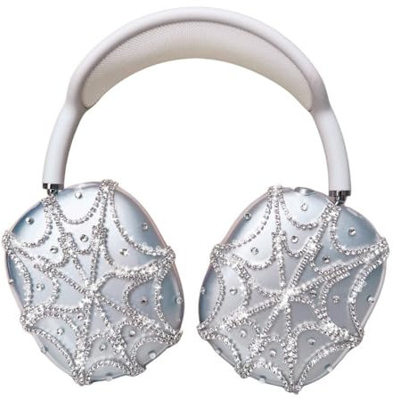 Strass Spinnennetz AirPods Max Cover Glitzer Kopfhörer Hülle für Airpods Max Cute Airpod Pro Max Ear Covers Schutzzubehör