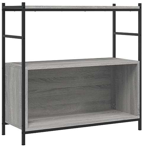 vidaXL Libreria Grigio Sonoma 80x30x78,5 cm Legno Multistrato e Ferro
