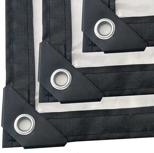HUYYA Bache Imperméable Transparente étanche, Bache Exterieur l'eau de Bâche Bâche de Irotection avec Oeillets Matériau épais 5mil pour Un Long Couvre De Bois (2x4m)