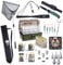 Zite Fishing XXL Angelkoffer Set befüllt | Angelwerkzeug & Angelzubehör | gummierter Angelkescher 160cm | Posen, Bleie, Haken & Mehr