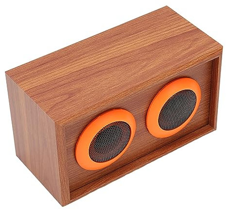 Wooden Tweeter Speaker, HiFi Loseless Sound Passive Wooden Treble Speaker 35W 6Ω, with Pure Treble, Compact and Portable, for Audiophiles (Wood Grain Style)