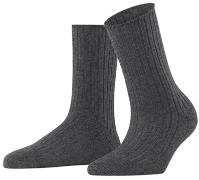 ESPRIT Damen Hygge Socken atmungsaktive klimaregulierende geruchshemmende Wolle Kaschmir einfarbig 1 Paar