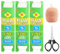 Annyswit 3 Stück 5m PVA Netz Angeln Nachfüllung mit Schere 25/37 mm PVA Beutel Angeln Mesh Karpfen Zubehör Schnell Schmelzend Bags für Boilie Feste Köder Futter (5m*25mm)
