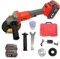 Hooha 3000W akku-Winkelschleife,21V poliermaschine Mit Akku＆Ladegerät, 125mm Scheibendurchmesser, 45mm Schnitttiefe,Max Drehzahl 11000RPM,Flex,Metall/Stein/Holz
