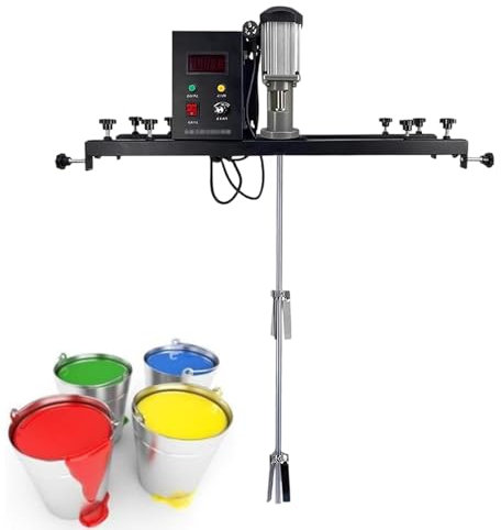 pealiritansemen Elektrischer Fassmischer, Farbrührer, Mit Geschwindigkeitsanzeige, Permanentmagnet-Servomotor, 72–120 cm Einziehbarer Ständer, Für Fabrik, Dekorationsteam