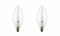 Swan Candelabra E12 Clear Candle Light Bulbs, 240V, 25W, Pack of 2