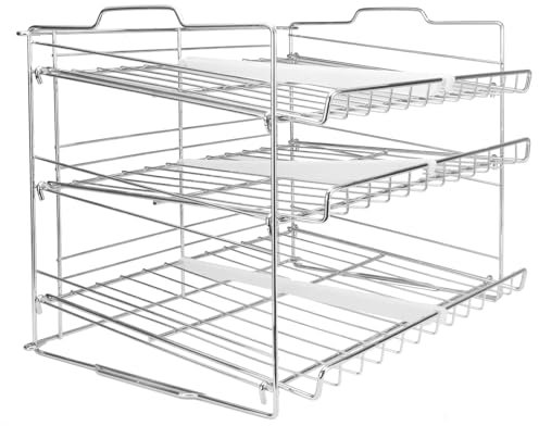 Kabalo 3 Tier Stackable Can Rack Organiser Cupboard Storage for 36 Cans Kitchen Cabinet Counter