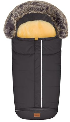 Fillikid Winterfußsack Mavensi 50 x 100 cm | Babyfußsack Kinderwagen Buggy mit Reißverschluss | Kuschelsack Einschlagdecke | Warmer Universal Thermo-Fusssack | abnehmbare Lammfellauflage