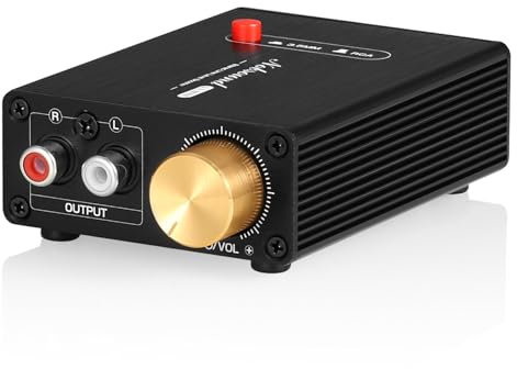 Nobsound Mini Stereo Line Level Booster Verstärker Audio Vorverstärker 20dB Verstärkung + Lautstärkeregler (L1MINI)