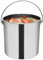 6/12/20 L Seau Alimentaire Rond Seau INOX Argent Seau avec Couvercle Seau Lait Seau Idéal pour Les Seaux à Glace Les Seaux à Viande Les Seaux à Aliments Les Seaux à Lait etc (20 L)