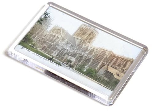 FRIDGE MAGNET - Vintage Yorkshire - York. Cathedral South East View (b)