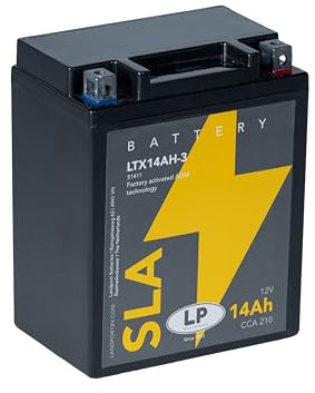 LANDPORT Batterie LTX14AH-3 12V 14Ah, 134x89x166mm kompatibel für Aprilia Shiver, BMW F 650, Piaggio Beverly 400, 500ccm, Motorrad, Roller Ersatz Akku