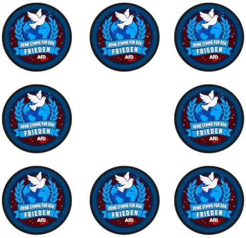 Sammys Shirt Store 96 Stück Aufkleber 4cm rund Deine Stimme für den Frieden AFD Neuwahlen Sticker Sparpack gut haftend Aktiv Werden 5 cm