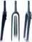 EKFCNVK Forcella Rigida in Fibra di Carbonio 700C Freno A Disco Forcella per Bici da Corsa Tubo Dritto/Conico da 1-1/8 Sgancio Rapido Forcella Anteriore per Bicicletta(Matt Black,1-1/2'' Tapered)