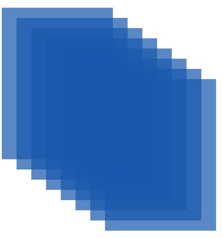 Lot de 8 superpositions bleues pour dyslexie A4 pour suivi de la lecture