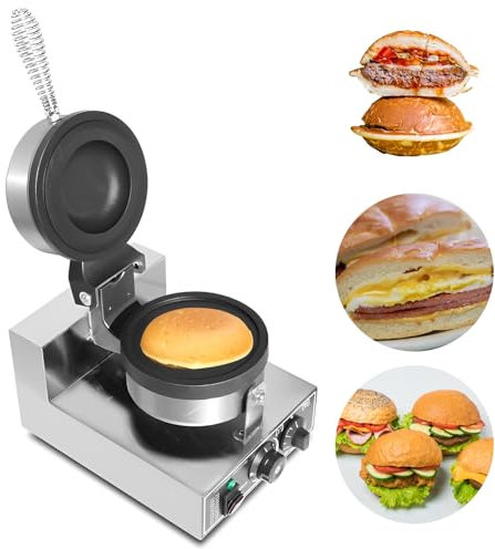 Máquina Para Hacer Hamburguesas UFO, Máquina para Hacer Hamburguesas con Helado Comercial, Control de Temperatura de 50 °C a 300 °C, Ajuste de Tiempo de 0 a 5 Minutos para Uso Comercial y Doméstico