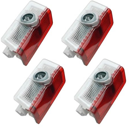 SRLWMYI 4 Pièces Projecteur de Lumière de Voiture npour Série A B C E M G W166/W176/W246/W205/W212 Logo Eclairage de Porte Lumière de Porte de Voiture LED Projecteur de Porte de Voiture