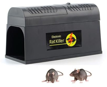Electronic Mouse Trap,8000V Rodent Zapper,Effective Indoor & Outdoor Mice Killer,Electric Rat Trap for Mice Repellent