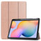 Compatibile con Samsung Galaxy Tab S6 Lite 2024 SM-P620/P625/P627, custodia pieghevole a tre pieghe, custodia protettiva rigida leggera compatibile con Samsung Galaxy Tab S6 Lite SM-P610 (oro rosa)