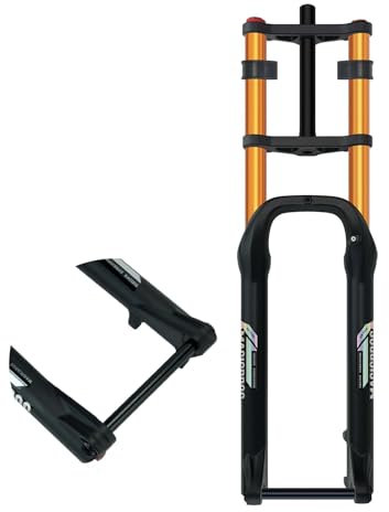 AADDFDD Fourche à Suspension pour vélo électrique 20 26, pneus Larges 4.0, débattement de 190 mm, Fourche pour VTT, Plage, Neige, DH, Amortissement réglable, axe traversant 15 x 135 mm (