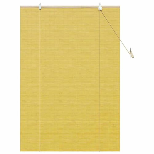 vidaXL Roller Blind Yellow 100 x 160 cm Bamboo