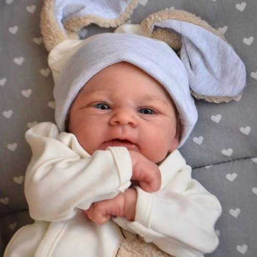 WKYUWS Realistische Silikon-Puppen, lebensechte Reborn-Babypuppen, 45 cm, weiche Babypuppen für Neugeborene, Ganzkörper-Puppen, echtes Leben, für Kinder ab 3 Jahren