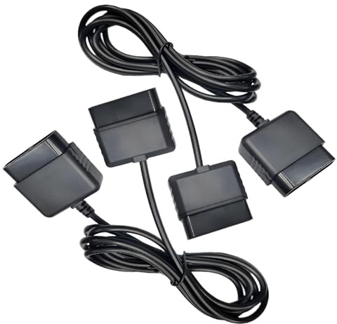 ZHHSUNY 2Pack 6ft Game Controller Extension Cable Cord 6FT/1.8M Controller Extension compatible with PS1 PS2 Game Console