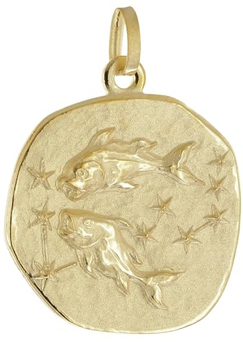 trendor Anhänger Sternzeichen Fische 925 Silber Vergoldet Ø 20 mm 21300-03