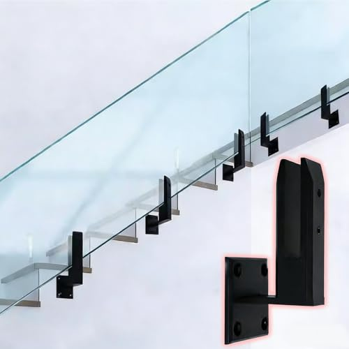 Ringhiera Vetro Scale Interne Esterni Morsetto Per Vetro Montato Lateralmente, Staffa Per Ringhiera In Vetro Per Carichi Pesanti Per Scale/piattaforma(6pcs)