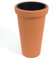 Riesiger Blumenkübel Blumentopf H 50,5 cm Übertopf Tower terracotta massiv Optik