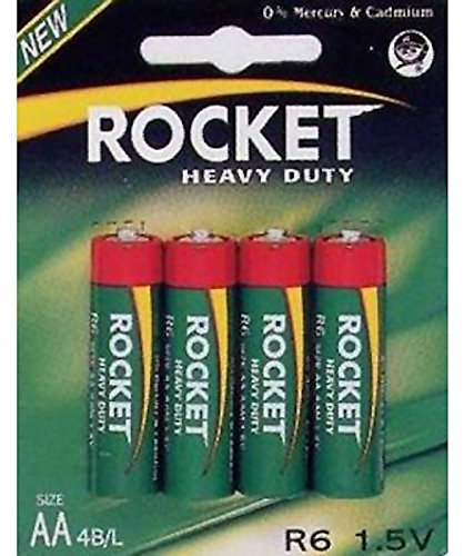 Rocket Lot de 4 piles AA zinc charbon