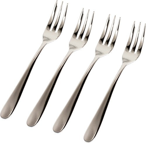 Set of 4 Stainless Steel Pastry Forks