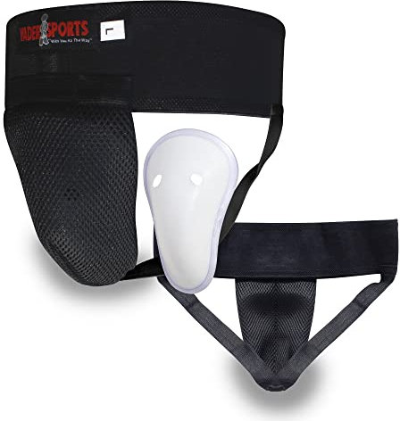 Groin/Abdominal guard Box Protector Muay thai MMA UFC Cricket box black kids martial arts training box guards, Hockey groing guard, adult martial arts box protector (Small / kids age 8-10)