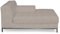 Dekoria Ersatz für Bezug für Kramfors Sofa Recamiere rechts Sofahusse passend für Modell Kramfors beige-grau