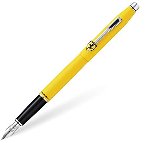Cross Ferrari Classic Century Medium Fountain Pen - Matt Lacquer Modena Yellow/Chrome