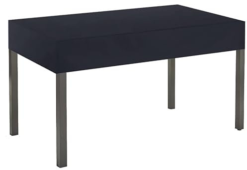 KaufPirat Premium Abdeckplane 330x100x15 cm Gartenmöbel Gartentisch Hülle Abdeckung Haube Schutzhülle Abdeckhaube 6.000 mm Wasserbeständigkeit Schwarz