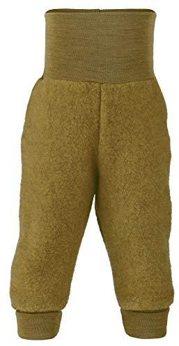 Engel Baby Hose Fleece, 100% Schurwole, Natur, Gr. 50/56-86/92, 3 Farben (86/92, Safran Melange)